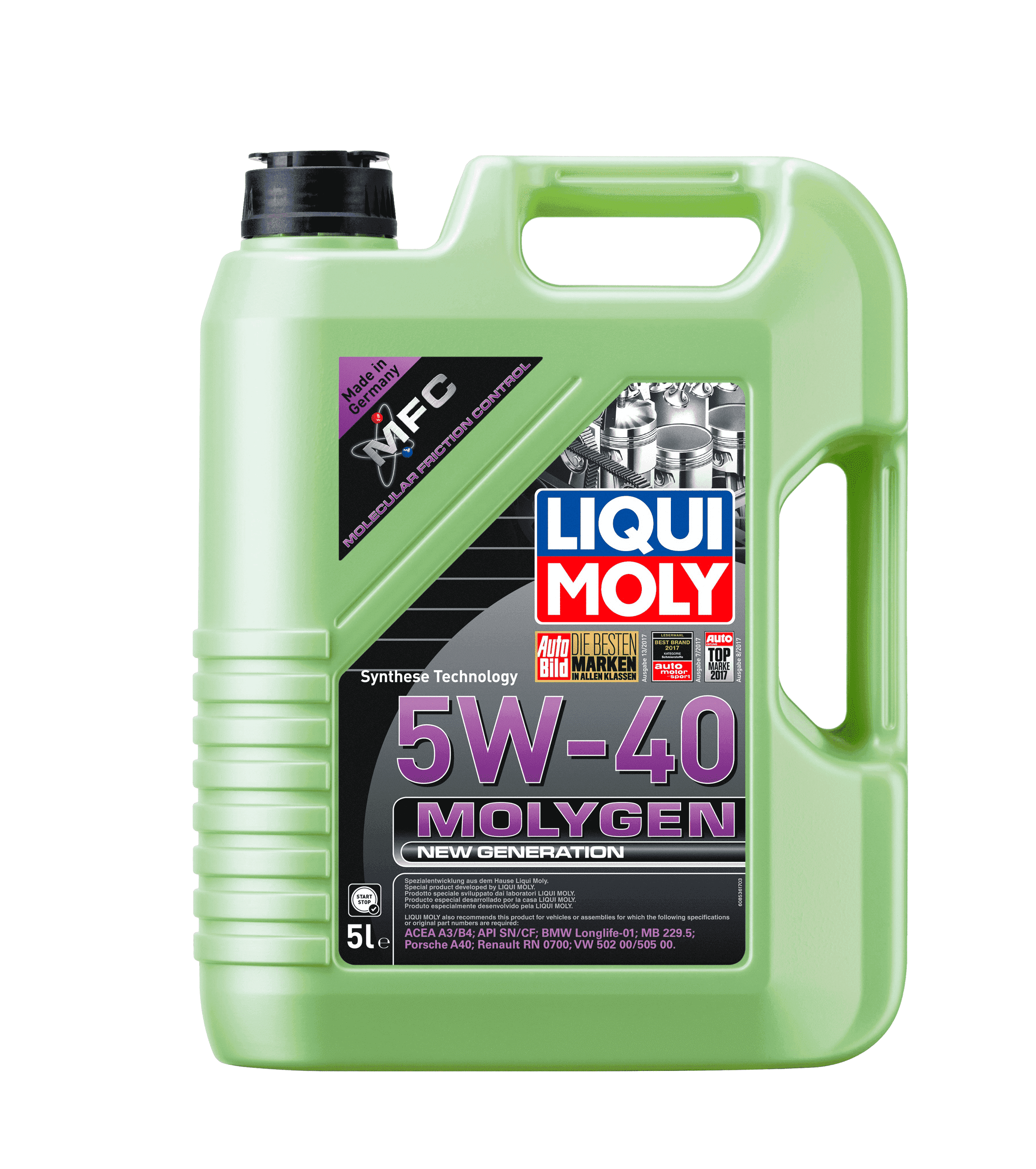 Моторное масло Liqui Moly Molygen New Generation 5W-40, 5л